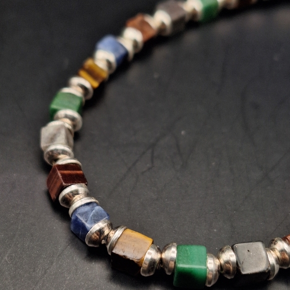 Silpada B0817 Mixed Natural Stone Beaded Bracelet .925 MEX Toggle *comfortable - Picture 4 of 7